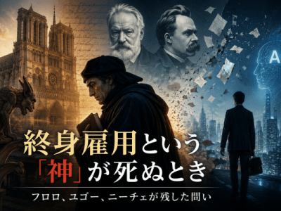 【文学 × 哲学 × 現代社会】｜終身雇用という「神」が死ぬとき　ー フロロ、ユゴー、ニーチェが残した問いとは？ ー